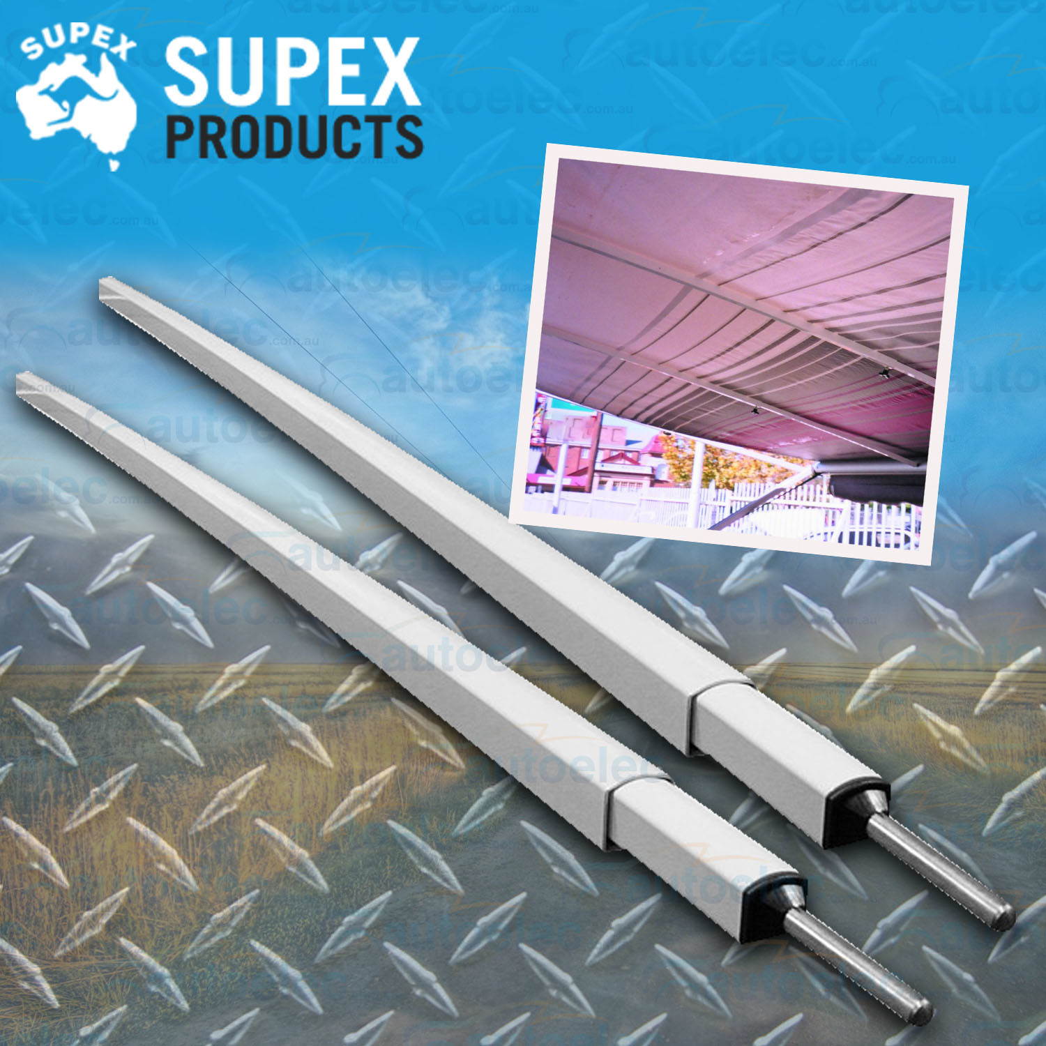 2x SUPEX ACUTE CURVED ROOF RAFTER RAFTERS SUIT DOMETIC ROLL OUT