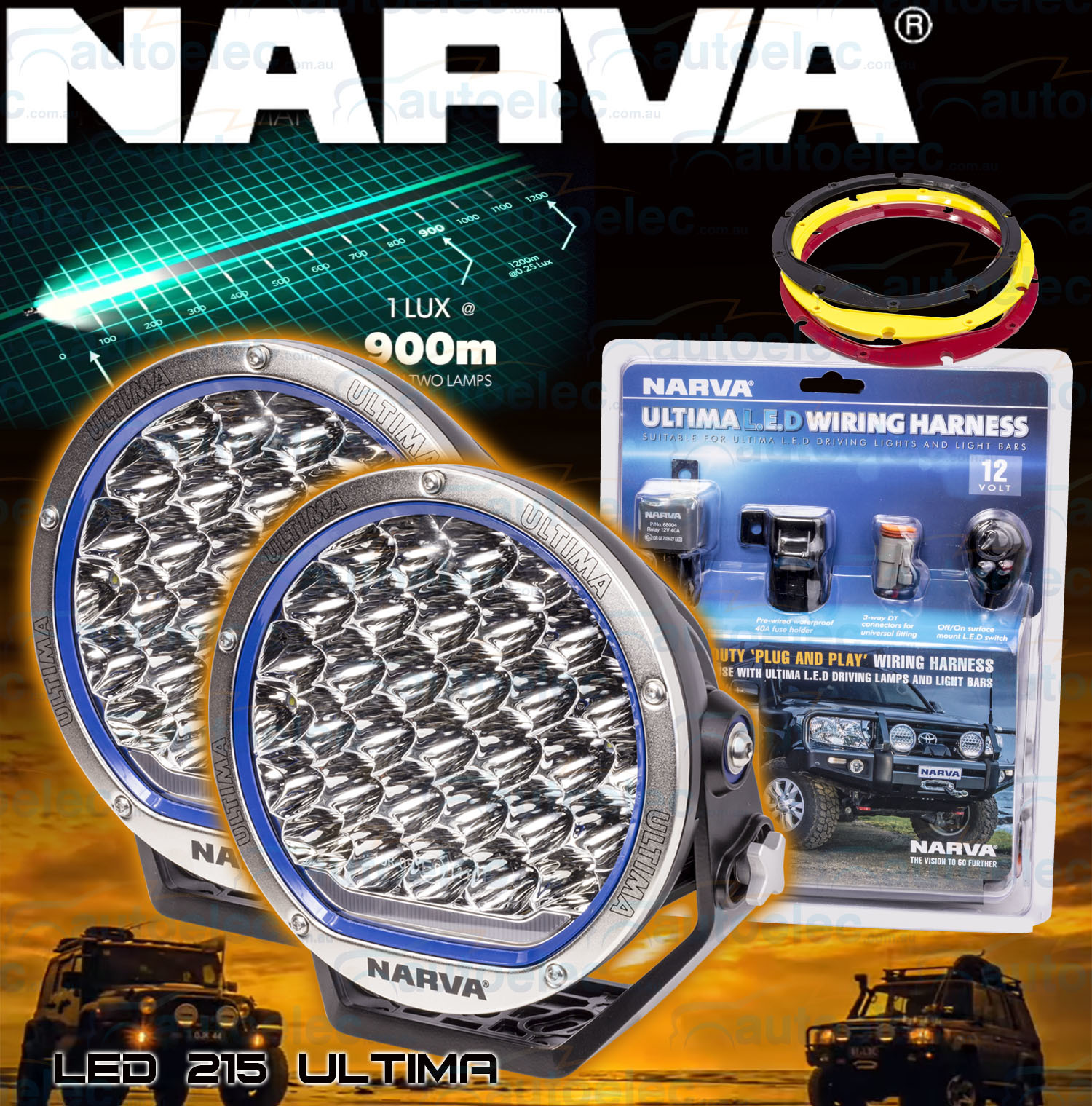 2x NARVA PAIR 9 INCH LED DRIVING LIGHTS 71740 ULTIMA L.E.D ... home breaker box diagram 