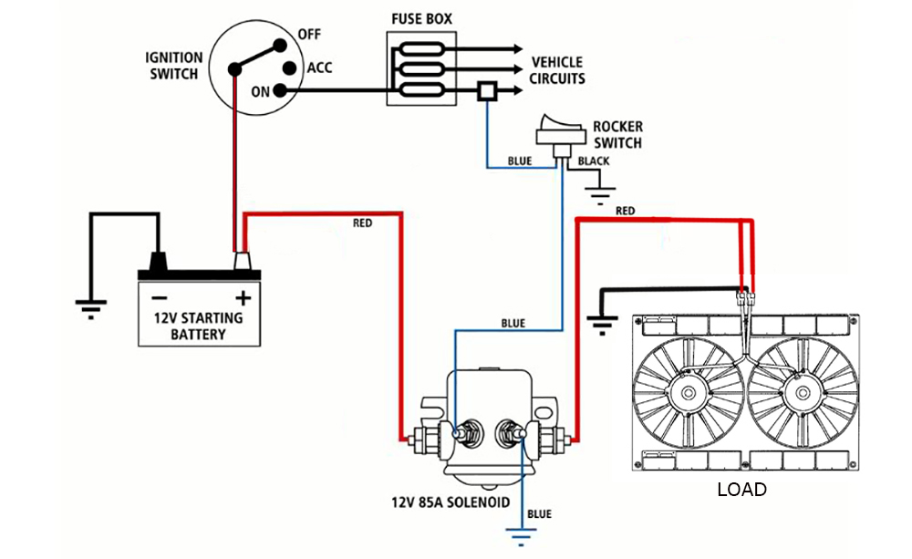CONTINUOUS DUTY DUAL BATTERY ISOLATOR SOLENOID 85A AMP ... battery isolator relay wiring diagram 