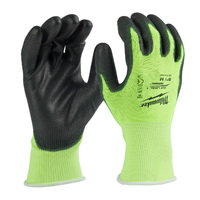 Milwaukee High Visibility Cut 1(A) Polyurethane Dipped Gloves 487389-Cut1