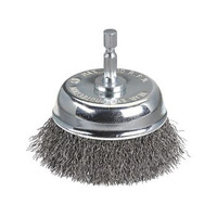 Bordo 65mm Steel Crimp Wire Cup Brush with Hex Shank 5130-65S