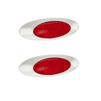 2x Red LED Water Shock & Dust Proof Rear End Light