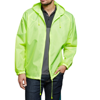 Adult Plus Size Spray Jacket Casual Hike Rain Hi Vis Poncho Waterproof - Red