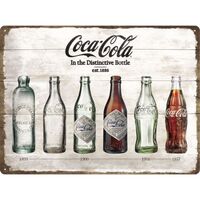 Nostalgic-Art Large Sign Coca-Cola - Bottle Timeline