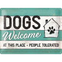 Nostalgic-Art Large Sign Dogs Welcome