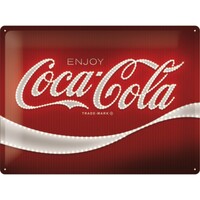 Nostalgic-Art Large Sign Coca-Cola Logo Red Lights