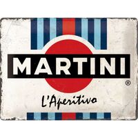 Nostalgic-Art Large Sign Martini - L'Aperitivo Racing Stripes
