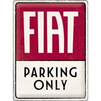 Nostalgic-Art Large Sign Fiat Parking Only
