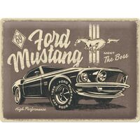 Nostalgic-Art Large Sign Ford Mustang - Meet The Boss