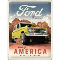 Nostalgic-Art Large Sign Ford Bronco Pride Of America Special Edition
