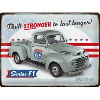 Nostalgic-Art Large Sign Ford T1 Built Stronger Since 1948 Special Edition