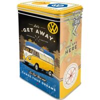 Nostalgic-Art Clip Top Tin VW Bulli - Let's get Away!