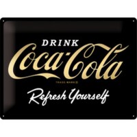 Nostalgic-Art Large Sign Coca-Cola Logo Special Black