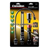 Camelion T6 Cree Led Rechargeable Torch Inc Li-Ion Battery CART81
