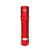 CYANSKY P10 Smallest Pocket Flashlight AA Battery Very Powerful 300 Lumens-Red