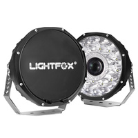 LIGHTFOX 9inch Laser  LED Driving Lights Osram Black Round Offroad Truck SUV 4x4