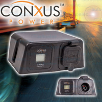 Conxus 12V 0-30 Digital Volt Meter & Surface Dash Mount Engel Socket