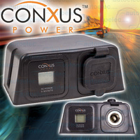 Conxus 12V 0-30 Digital Volt Meter & Merit Surface Dash Mount Socket