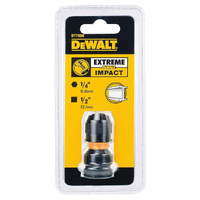 DeWalt 1/2" Sq to 1/4" Hex Impact Extreme Wrench Adaptor DT7508-QZ