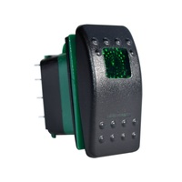 Enerdrive Rocker Switch ON-OFF SPST 3PIN GREEN LED (Bulk, No Packaging)