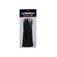 Charge Cable Ties 380mm 25Pc Black