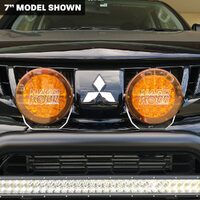 Hardkorr Covers for 7" Driving Lights (Orange) Pair