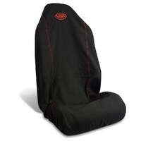 SAAS Seat Cover Throw Over Black Red Logo