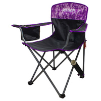 Wilson Digi Camo Pink/Purple Fishing Chair with Lined Cooler Bag and Rod Holder