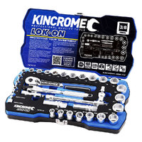 Kincrome LOK-ON Socket Set 33 Piece 3/8" Drive K27012