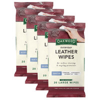 80pc Oakwood Everyday Leather Wipes 170mm x 300mm