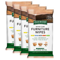 80pc Oakwood LArge Wood Care Furniture Wipes 170mm x 300mm