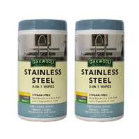 200pc Oakwood Large Stainless Steel Wipes 3 in 1
