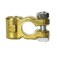 Battery Terminal Brass Plated Side Entry Negative