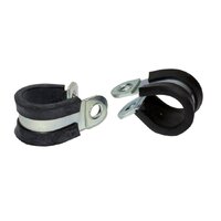 Cable Clamps Metal Rubber 13mm Pkt 3