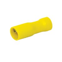 Terminals Female Yellow Fully Insulated 6.3mm Pack 8