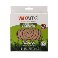 WaxWorks Citronella & Sandalwood Incense Coil 10pack