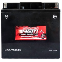 Power AGM 12V 19AH 315CCAs Motorcycle Battery