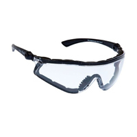 Ugly Fish Flare with Positive Seal RS5959-PS Matt Black Frame Clear Lens Safety Sunglasses