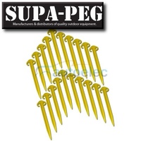 Pack of 20x Supa Peg Yellow Polycarbonate Tent Pegs 295mm x 25mm