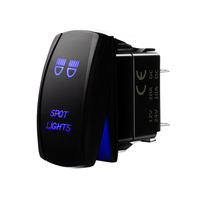 LIGHTFOX Spot Light Rocker Switch Laser Etched Work Light Bar 4WD Ute HID 12V 24V
