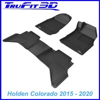 3D Kagu Rubber Mats for Holden Colorado Dual Cab 2015-2020 Front & Rear