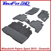 3D Maxtrac Rubber Mats for Mitsubishi Pajero Sport 2015+ 3 Rows