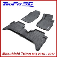 3D Maxtrac Rubber Mats for Mitsubishi Triton Dual Cab MQ 2015-2017 Front & Rear