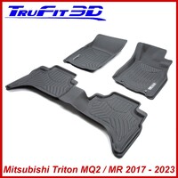 3D Maxtrac Rubber Mats for Mitsubishi Triton Dual Cab MQ2-MR 2017+ Front & Rear