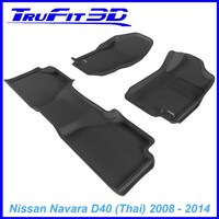 3D Kagu Rubber Mats for Nissan Navara Dual Cab 2008-2014 D40 Thai Front & Rear