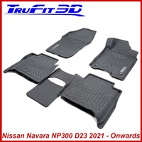 3D Maxtrac Rubber Mats for Nissan Navara Dual Cab 2021+ NP300 D23 Front & Rear