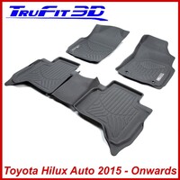 3D Maxtrac Rubber Mats for Toyota Hilux AUTO Dual Cab 2015+ Front & Rear