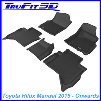 3D Kagu Rubber Mats for Toyota Hilux Dual Cab MANUAL 2015+ Front & Rear