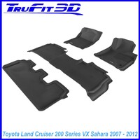 3D Kagu Rubber Mats for Toyota Land Cruiser 200 Altitude VX Sahara 2007-2012 3 Rows