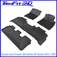 3D Kagu Rubber Mats for Toyota Land Cruiser 200 Auto Altitude VX Sahara 3 Rows